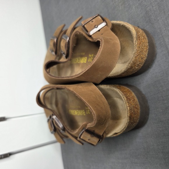 Birkenstock Women's Milano Brown Nubuck 3-Strap Sandals Size 8 US / 39 EU - Picture 6 of 12